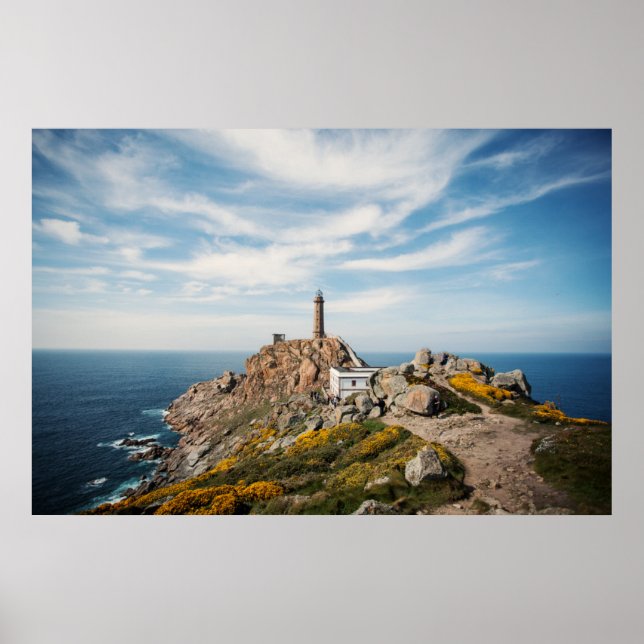 Lighthouse & Museum | Cabo Vilan Galicia Spain Poster (Front)