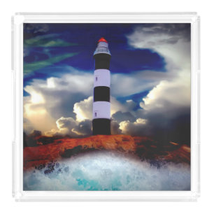 Lighthouse Nautical Acrylic Tray