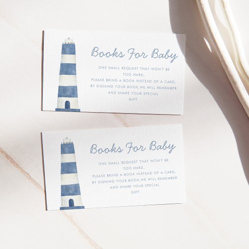 Lighthouse Nautical Baby Shower Enclosure Card