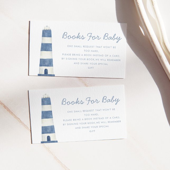 Lighthouse Nautical Baby Shower Enclosure Card (Creator Uploaded)