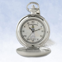 Lighthouse Nautical Pocket Watch Gray Grunge