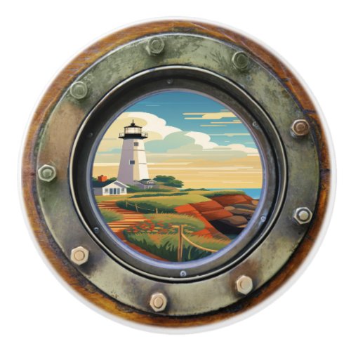 Lighthouse Nautical Porthole Drawer Knobs