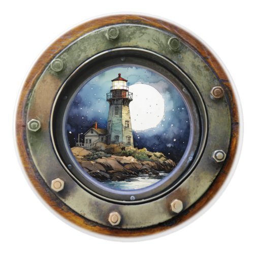 Lighthouse Nautical Porthole Drawer Knobs