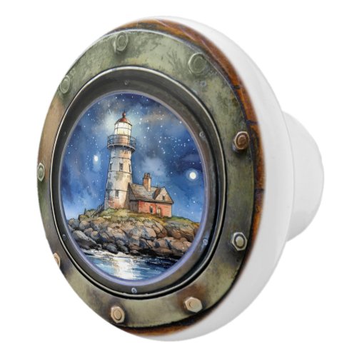 Lighthouse Nautical Porthole Drawer Knobs