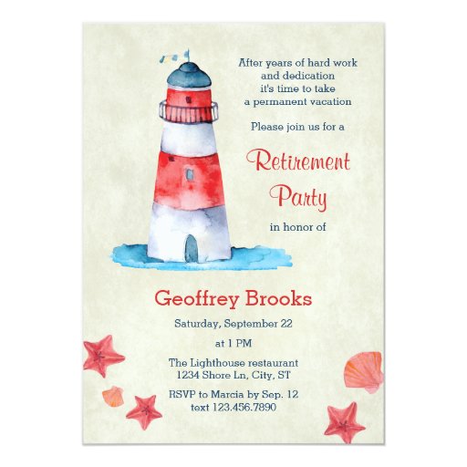 Nautical Party Invitations Retirement 8