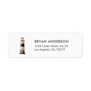 Lighthouse Nautical Return Address Label