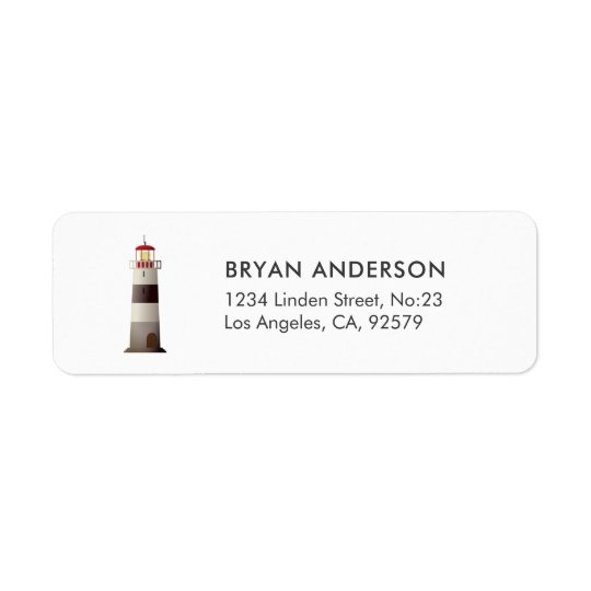Lighthouse Nautical Return Address Label