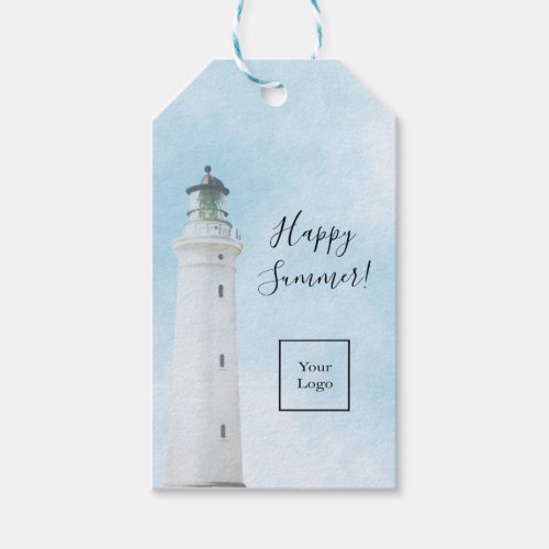 Lighthouse nautical sea logo summer gift tags