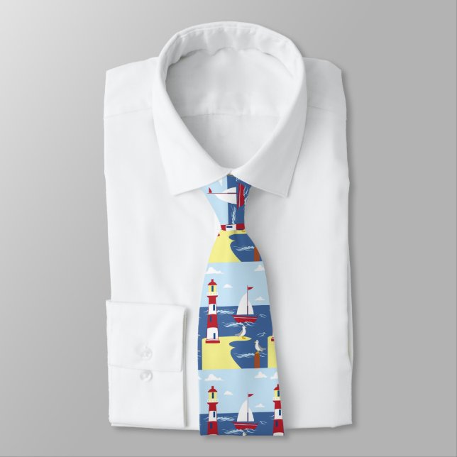 Lighthouse Neck Tie (Tied)