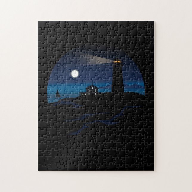 Lighthouse - Night Jigsaw Puzzle (Vertical)