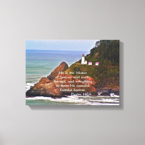 Lighthouse Ocean Sea Christian Creationarts Canvas Print