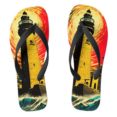 Lighthouse of Alexandria Timeless Beacon Flip Flops