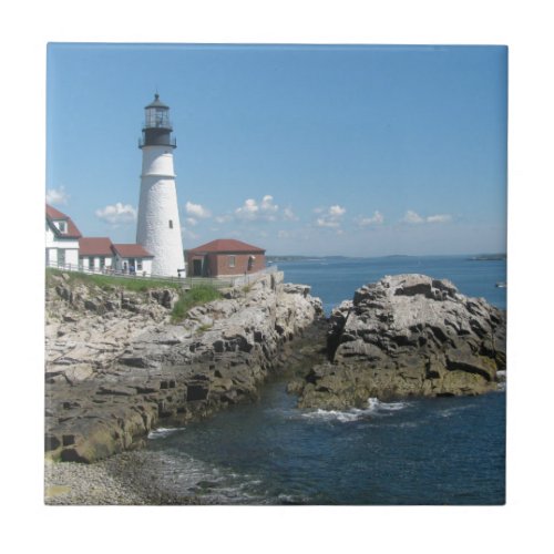 Lighthouse Of Bar Harbor Tile