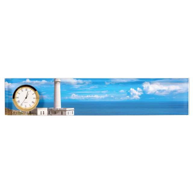 Lighthouse of Capo d'Otranto Desk Name Plate (Front)