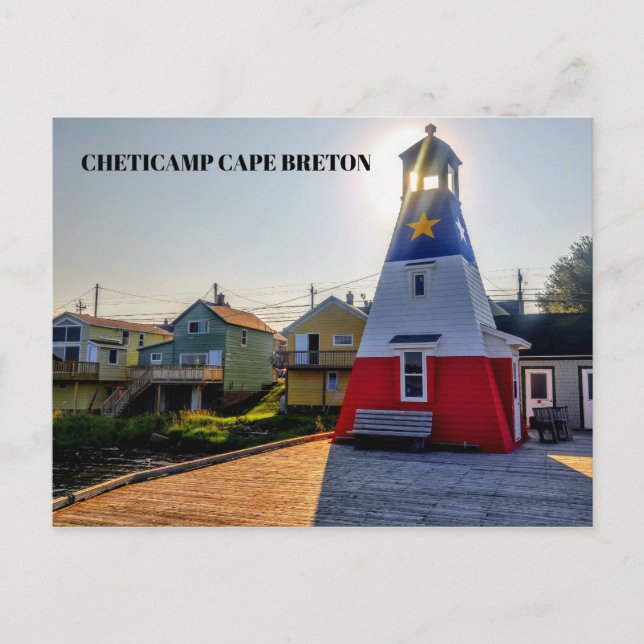 Lighthouse of Cheticamp Cape Breton Postcard (Front)