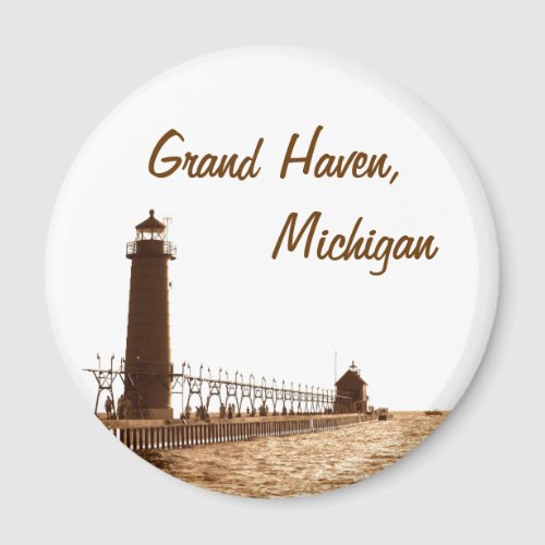 lighthouse of grand haven michigan magnet