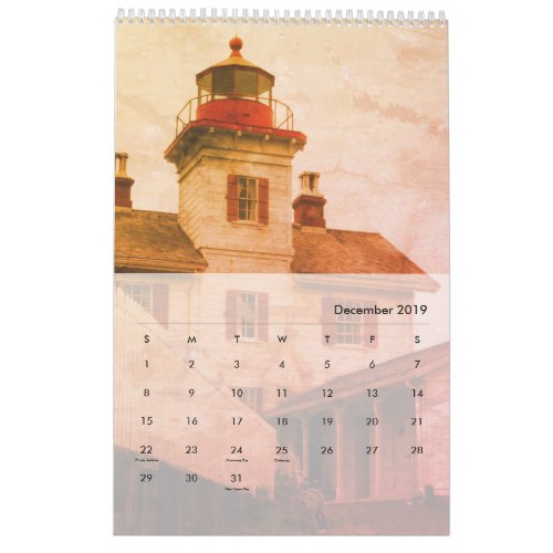 Lighthouse of Oregon  Washington Calendar
