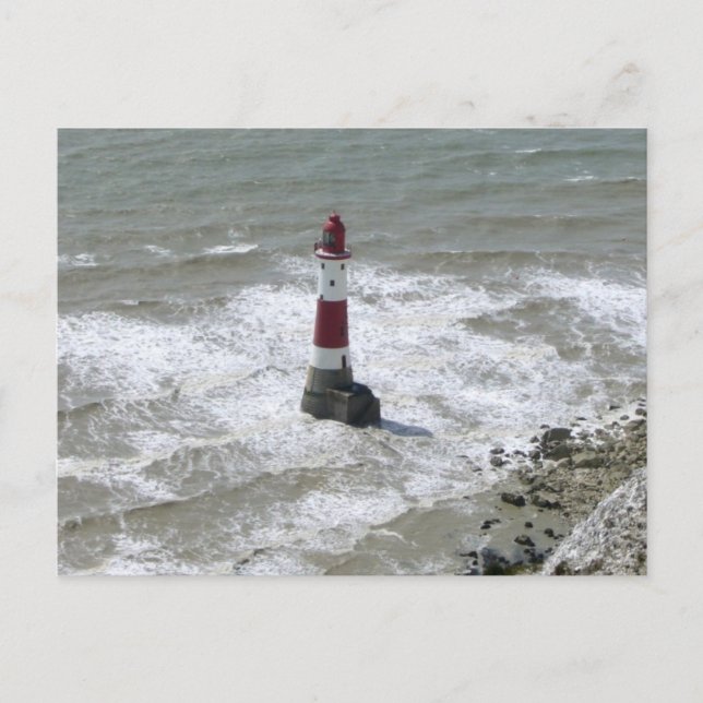 Lighthouse off Beachy Head, East Sussex Postcard (Front)