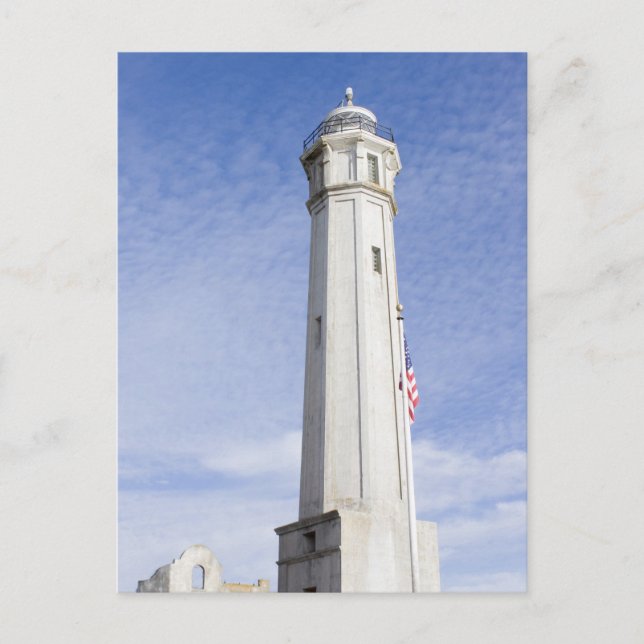 Lighthouse on  Alcatraz Island Postcard (Front)