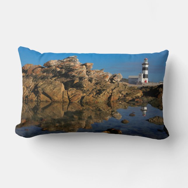 Lighthouse on Cape Recife Lumbar Pillow (Front)