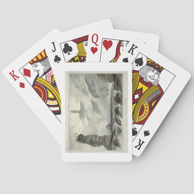 Lighthouse on Flamborough Head, from Volume VI of Poker Cards (Back)
