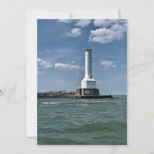 Lighthouse on Huron Ohio Photography  Thank You Card