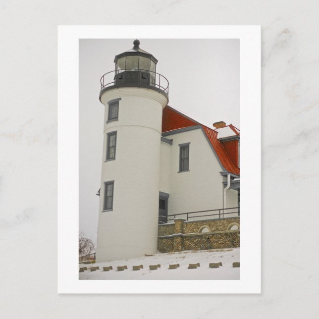Lighthouse on Lake Michigan Postcard (Front)
