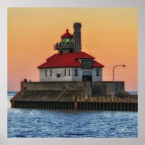 Lighthouse on Lake Superior Duluth Minnesota Poster