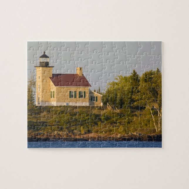 Lighthouse on Lake Superior near Copper Harbor Jigsaw Puzzle (Horizontal)