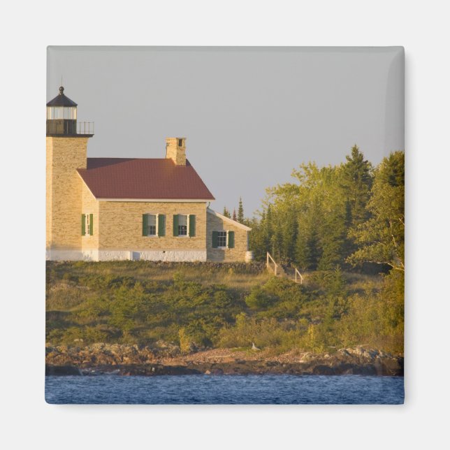 Lighthouse on Lake Superior near Copper Harbor Magnet (Front)