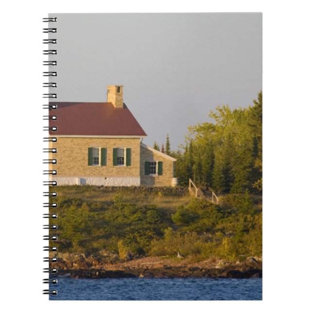 Lighthouse on Lake Superior near Copper Harbor Notebook (Front)
