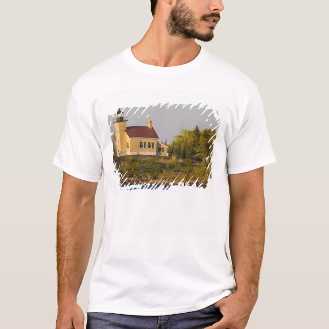 Lighthouse on Lake Superior near Copper Harbor T-Shirt (Front)