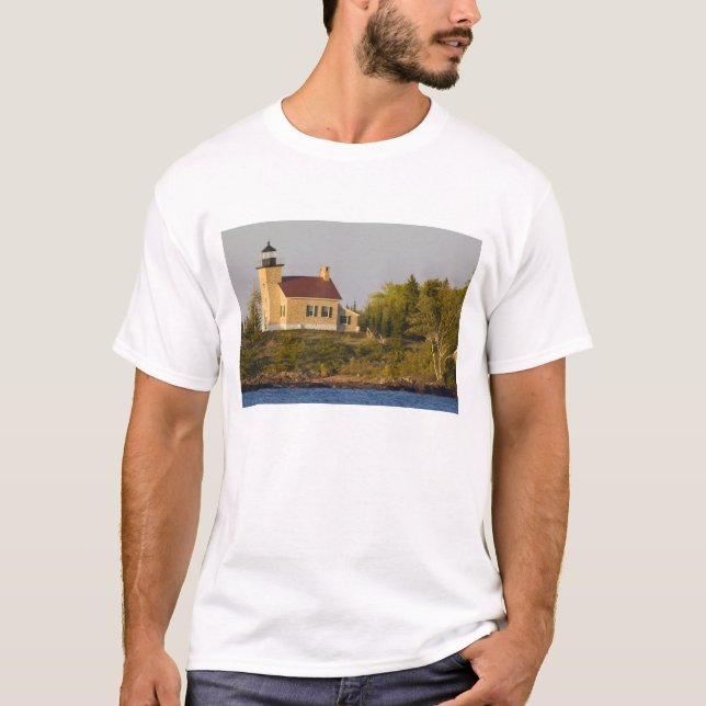Lighthouse on Lake Superior near Copper Harbor T-Shirt (Front)