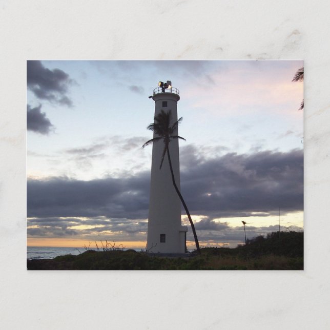 Lighthouse on Oahu Point Postcard (Front)