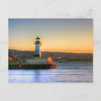 Lighthouse on the North Pier Postcard