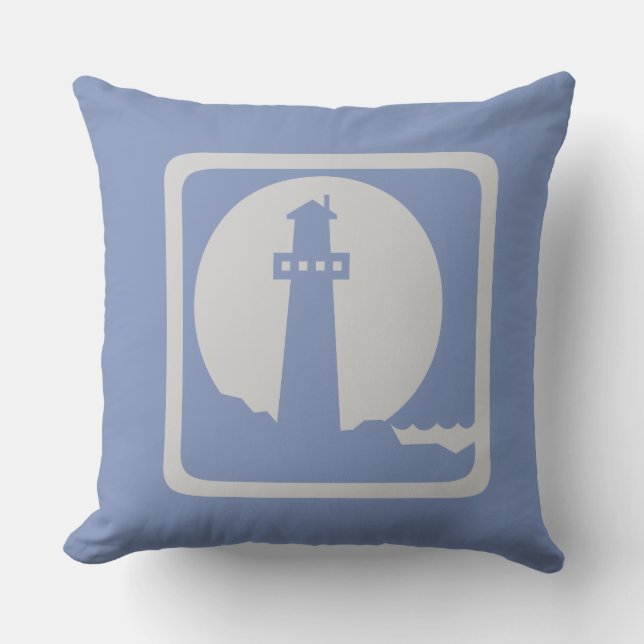 Lighthouse Outdoor Pillow (Front)