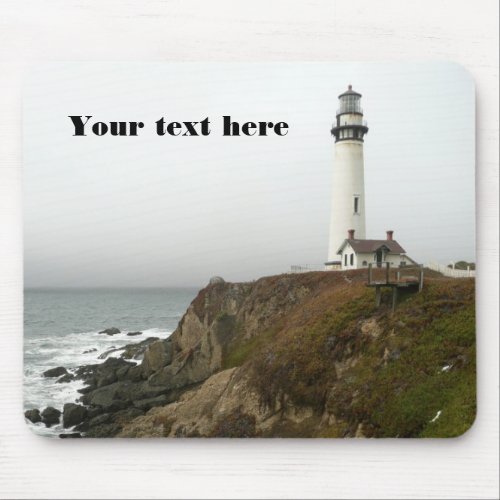 Lighthouse Overlooking the Ocean Mouse Pad