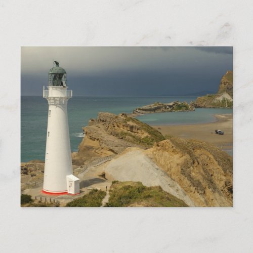 Lighthouse Overlooking the Ocean Postcard