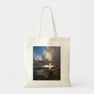 Lighthouse Overlooking the Ocean Tote Bag