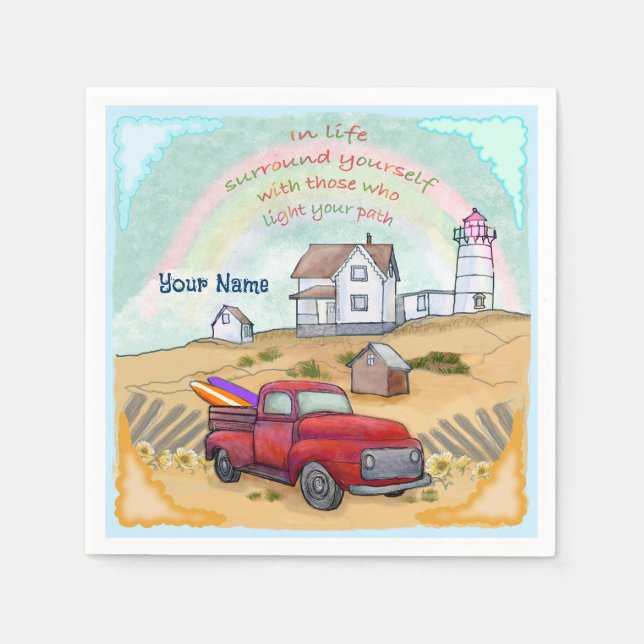 Lighthouse Path  Napkins (Front)