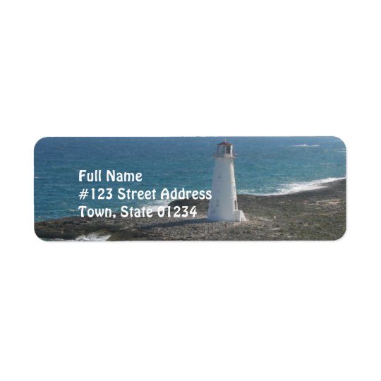 Lighthouse Photo Return Address Label
