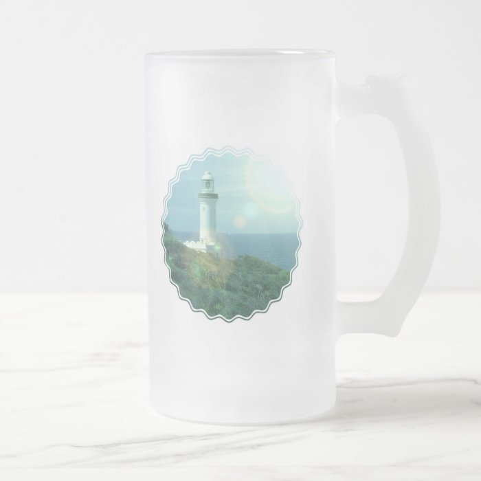 Lighthouse Photos Frosted Beer Mug