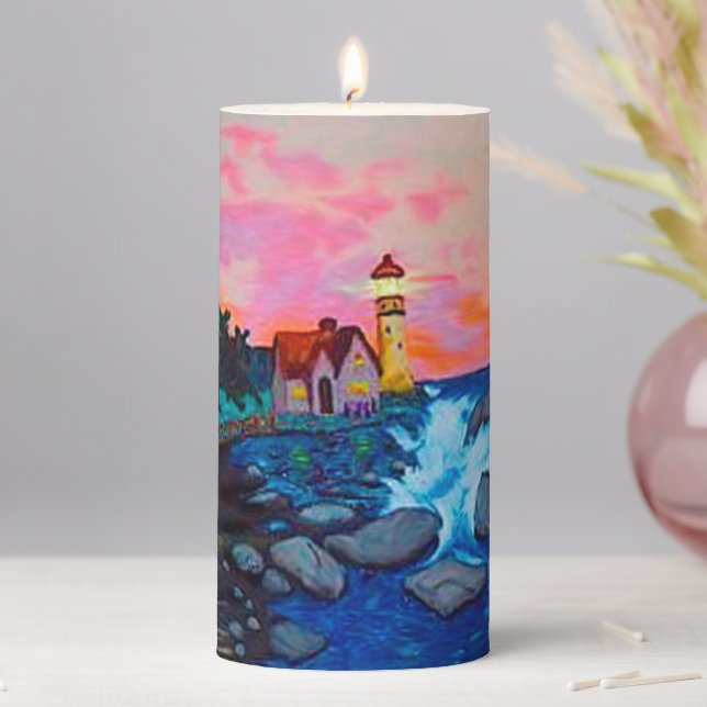 Lighthouse Pillar Candle (In Situ)