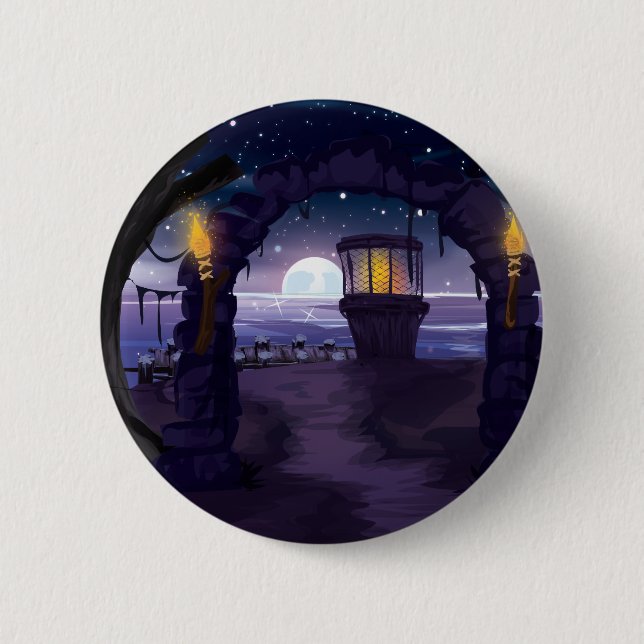 Lighthouse Pinback Button (Front)