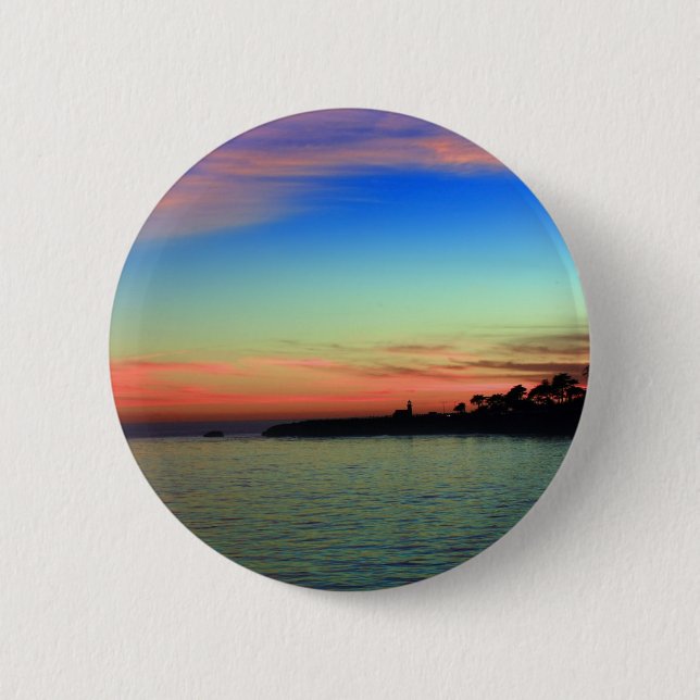 Lighthouse Point, Santa Cruz, CA Pinback Button (Front)
