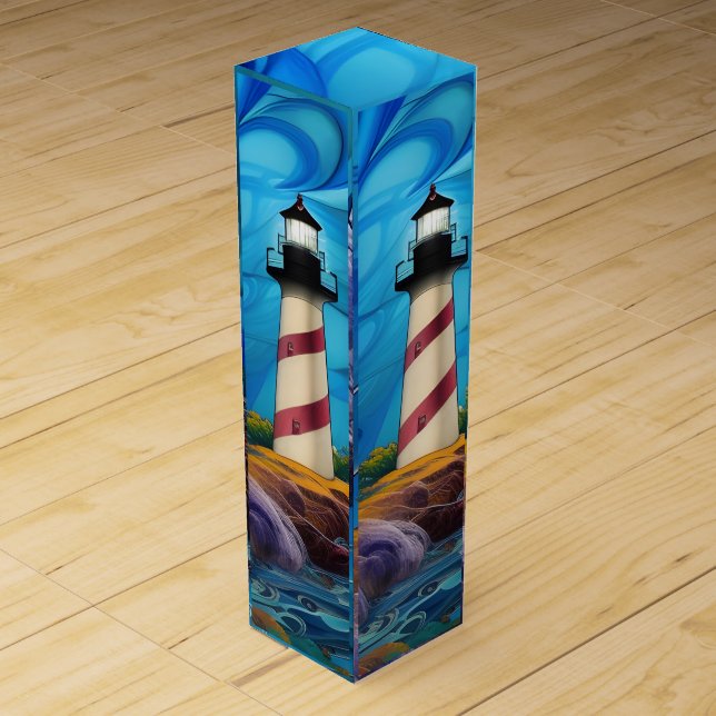 Lighthouse Point  Wine Box (Back)