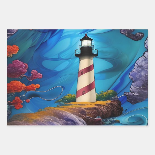 Lighthouse Point  Wrapping Paper Sheets (Front 3)
