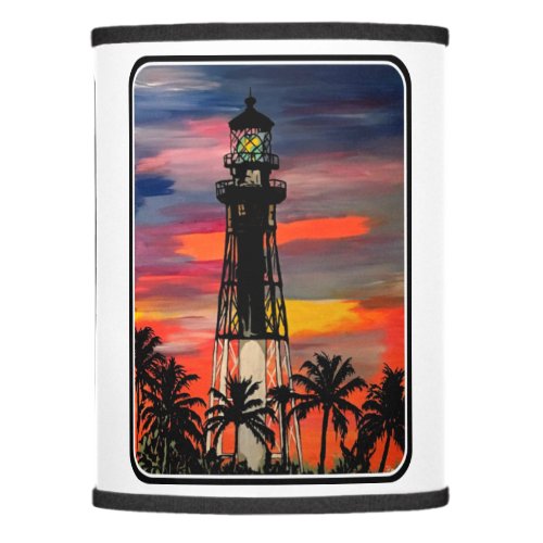 Lighthouse Pop painting on a Lamp Shade