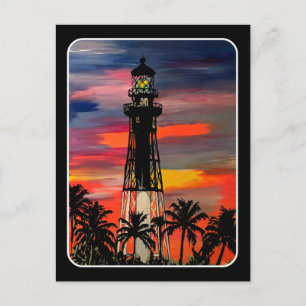 'Lighthouse Pop!' painting on a Postcard