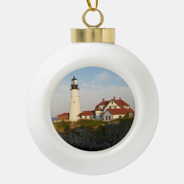 Lighthouse Portland Maine Ornament (Front)